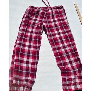 Gilligan & O'Malley Women’s 2-Piece Pajama Set Red Plaid Flannel Shirt Pants M